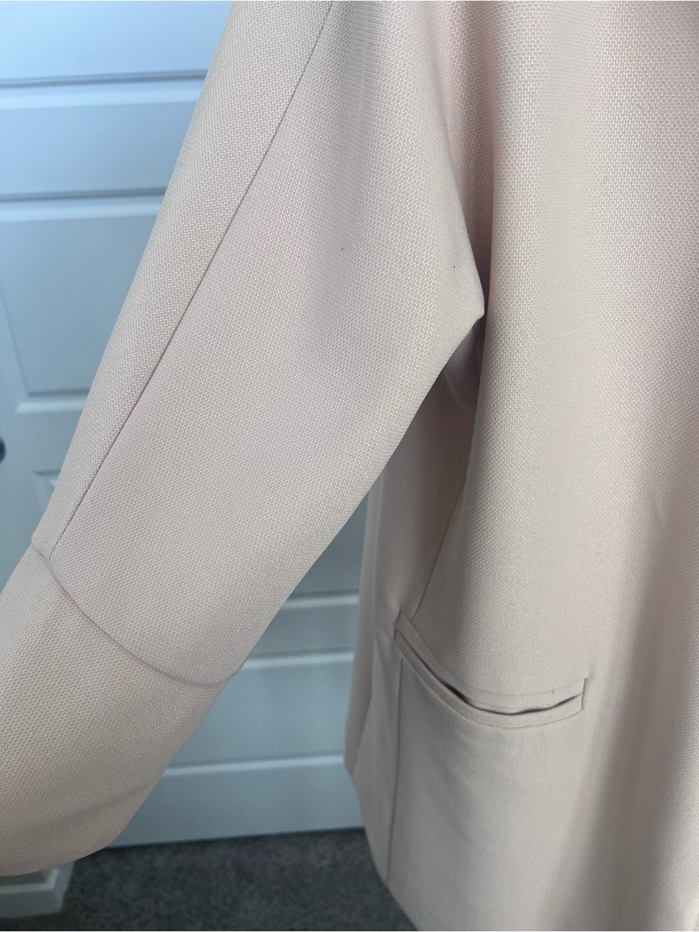 Tahari Blush Pink Longline Zip-Front Coat - Picture 11 of 13